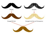 Movember Moustaches Clip Arts for PowerPoint