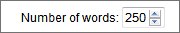 Number of words 