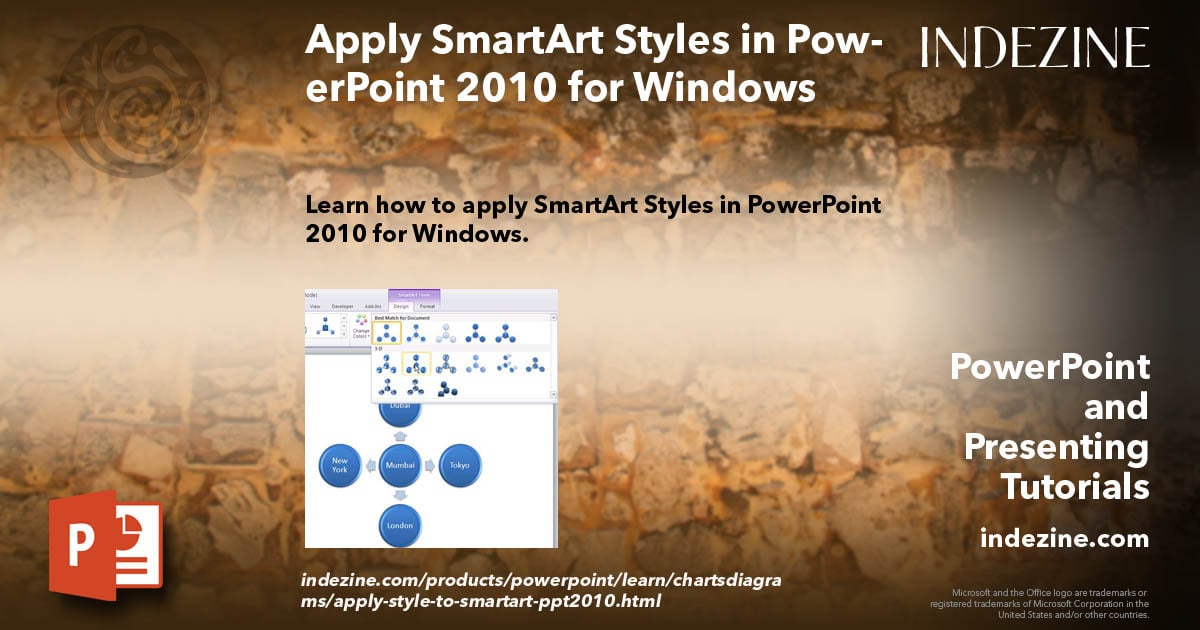 Apply SmartArt Styles in PowerPoint 2010 for Windows